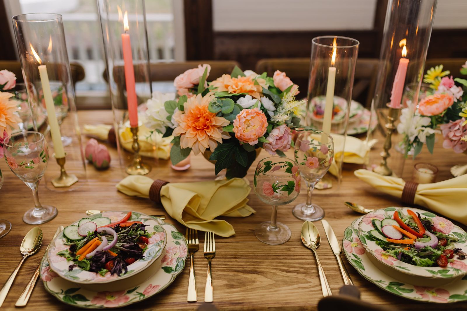 A table set for dinner at the haus